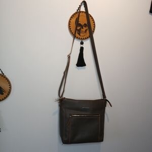 Roots Crossbody Bucket Purse With Adjustable Strap